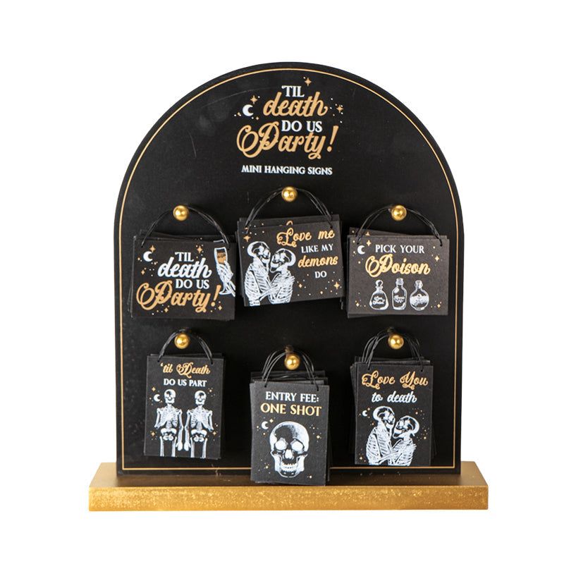 Til Death Do Us Party Mini Signs with Display (36 Pieces), SKU PG-15827, UPC 700317388623