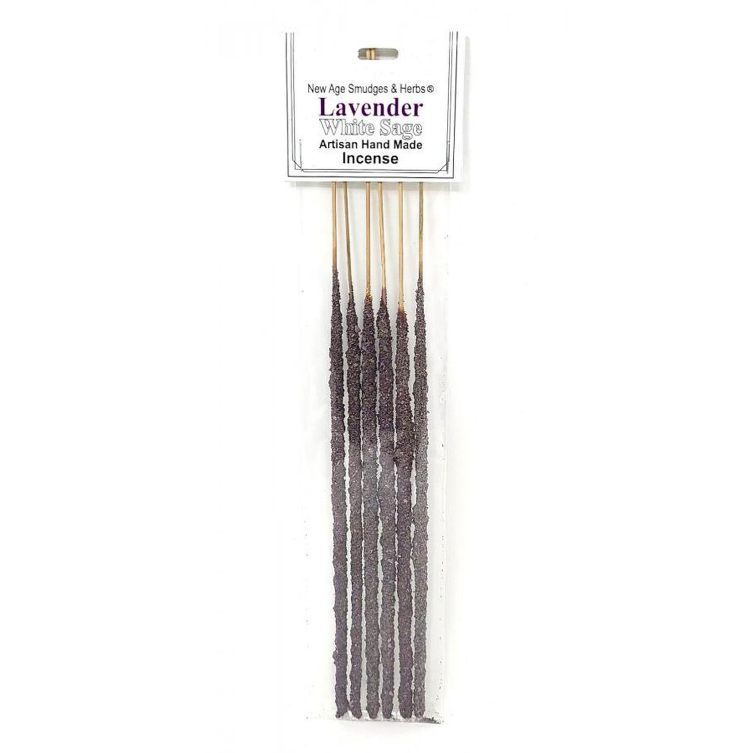 Artisan Handmade Resin &amp; Herb Incense Sticks - White Sage &amp; Lavender (6 Pack), SKU RI21, UPC 700317…