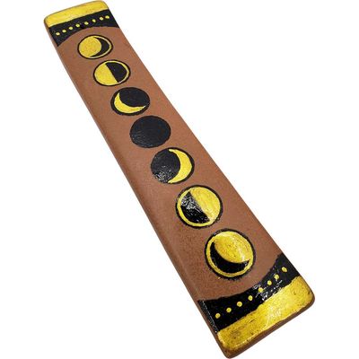 Ceramic Incense Holder - Moon Phases, SKU KH-89751, UPC 700317374664