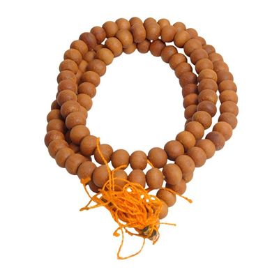 6 mm Sandalwood Prayer Mala (108 Beads), SKU QQ129-77-6, UPC 700317385288