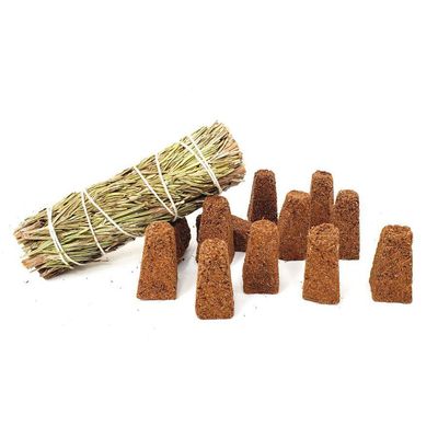 Natural Rosemary Sage Smudge Cones (12 Pack), SKU RMC-12PK, UPC 700317308645