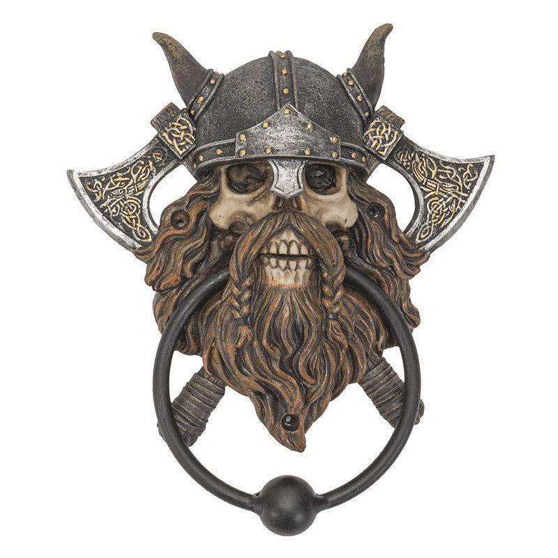 7.25&quot; Viking Skull Door Knocker, SKU PG-14899, UPC 700317397076