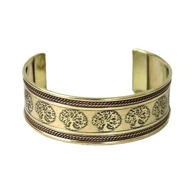 Copper &amp; Brass Bracelet - Tree of Life, SKU H01-25-111TOL-1, UPC 700317379065