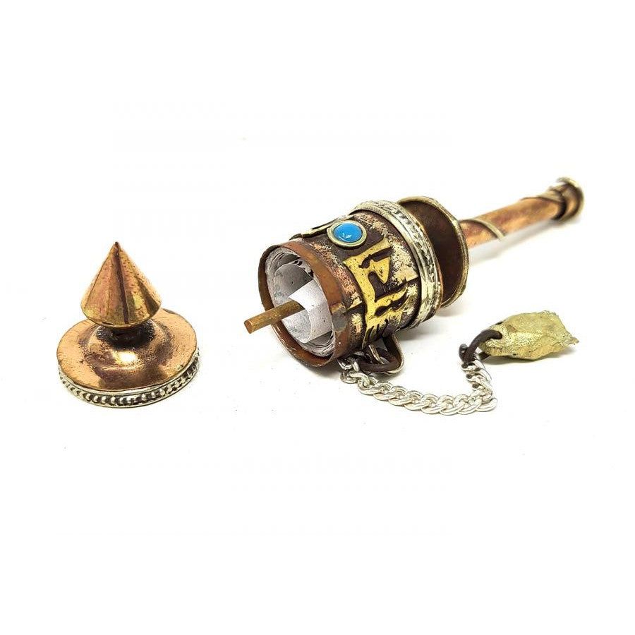 2.5&quot; Mini Tibetan Prayer Wheel, SKU G08-2-TPW-Small-1, UPC 700317371120