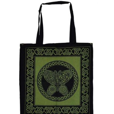 18&quot; x 18&quot; Butterfly Green &amp; Black Tote Bag, SKU Z032-SC74-BT, UPC 700317380504