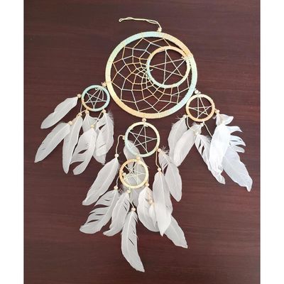 19&quot; Dream Catcher - Crescent Moon Pentagram, SKU S08-56-DC109, UPC 700317383666