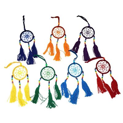 2.5&quot; Dream Catcher - Chakra Color (Set of 7 Pieces), SKU K02-30-DC82, UPC 700317383635