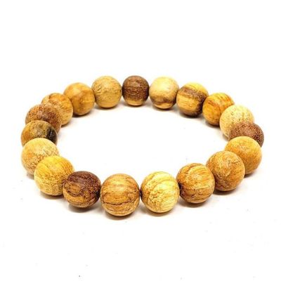 10 mm Elastic Bracelet Round Beads - Palo Santo, SKU PS-Bracelet-10mm, UPC 700317308713