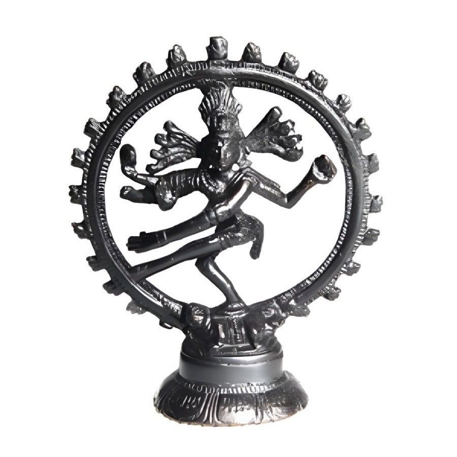 4&quot; Solid Brass Bronze Finish Shiva Nataraja Statue, SKU G08-13-1244A, UPC 700317373766