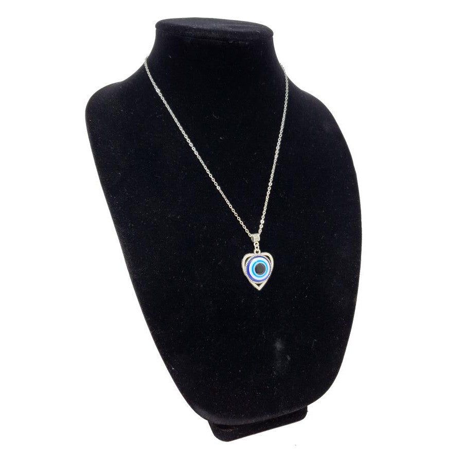 Heart Evil Eye Necklace, SKU TKE-09, UPC 700317309543