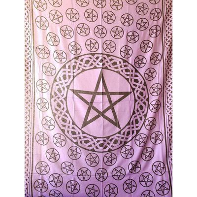 72&quot; x 108&quot; Pentagram Purple Black Tapestry, SKU CPS-PP, UPC 700317308973
