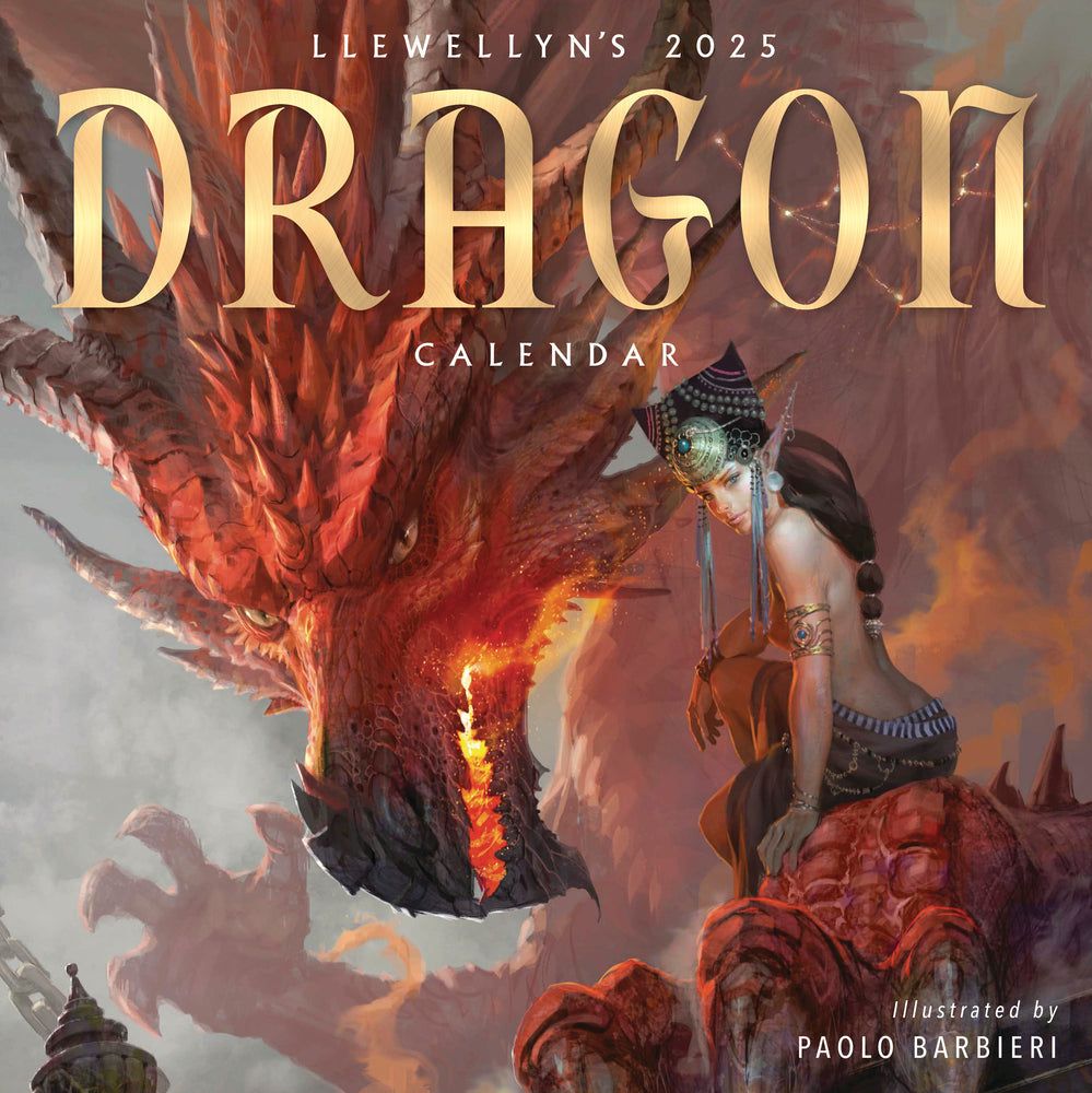 Llewellyn&#39;s 2025 Dragon Calendar by Llewellyn, Paolo Barbieri, SKU LW2281, UPC