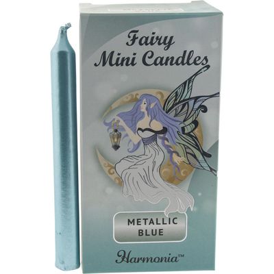 Fairy Mini Ritual Spell Candles - Metallic Blue (Pack of 20), SKU KH-81668, UPC 700317311669