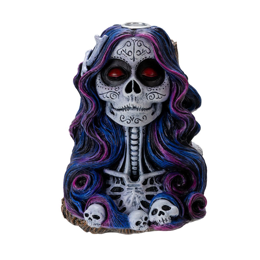 6.2&quot; Day of the Dead Senorita Backflow Incense Burner, SKU PG-16233, UPC 700317416371