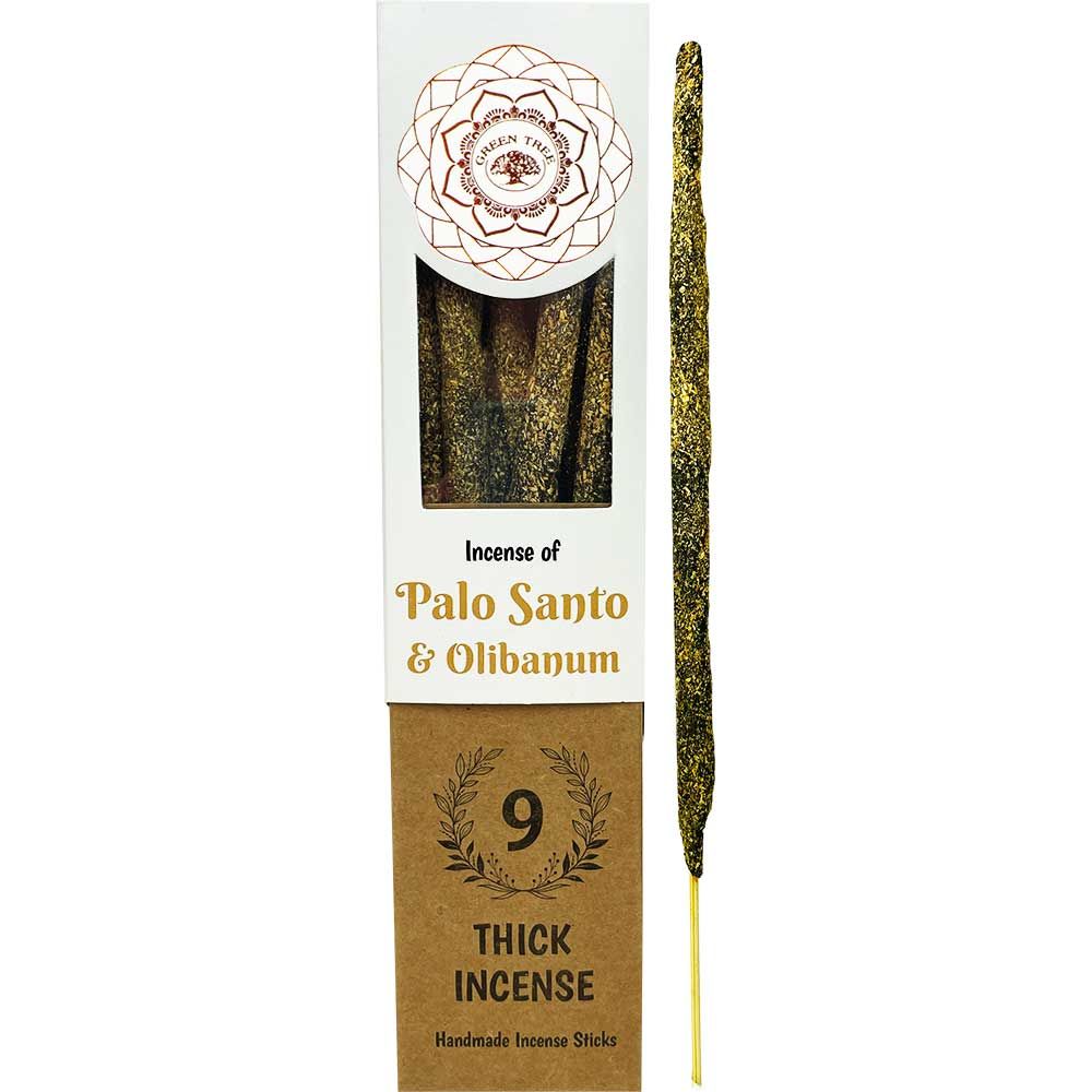 Green Tree Botanical Incense - Palo Santo (9 Thick Sticks), SKU KH-73128, UPC 700317392286