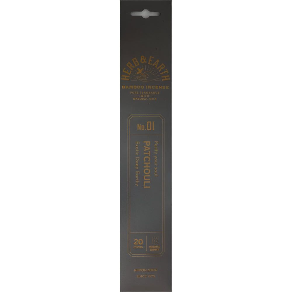 Herb &amp; Earth Incense 20 sticks - Patchouli, SKU KH-72744-D12, UPC 6016004583597