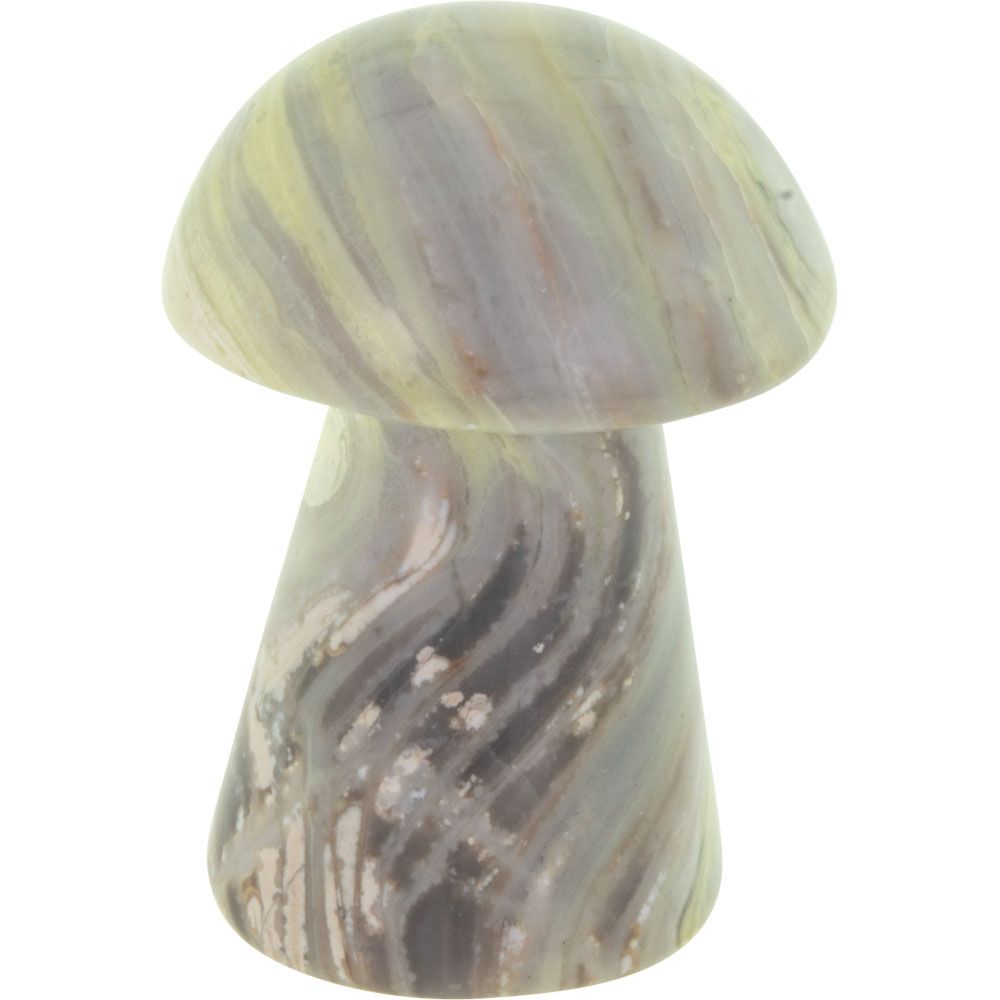 1.75&quot; Gemstone Mushroom (Assorted Stone), SKU KH-98879-D6, UPC 700317357360