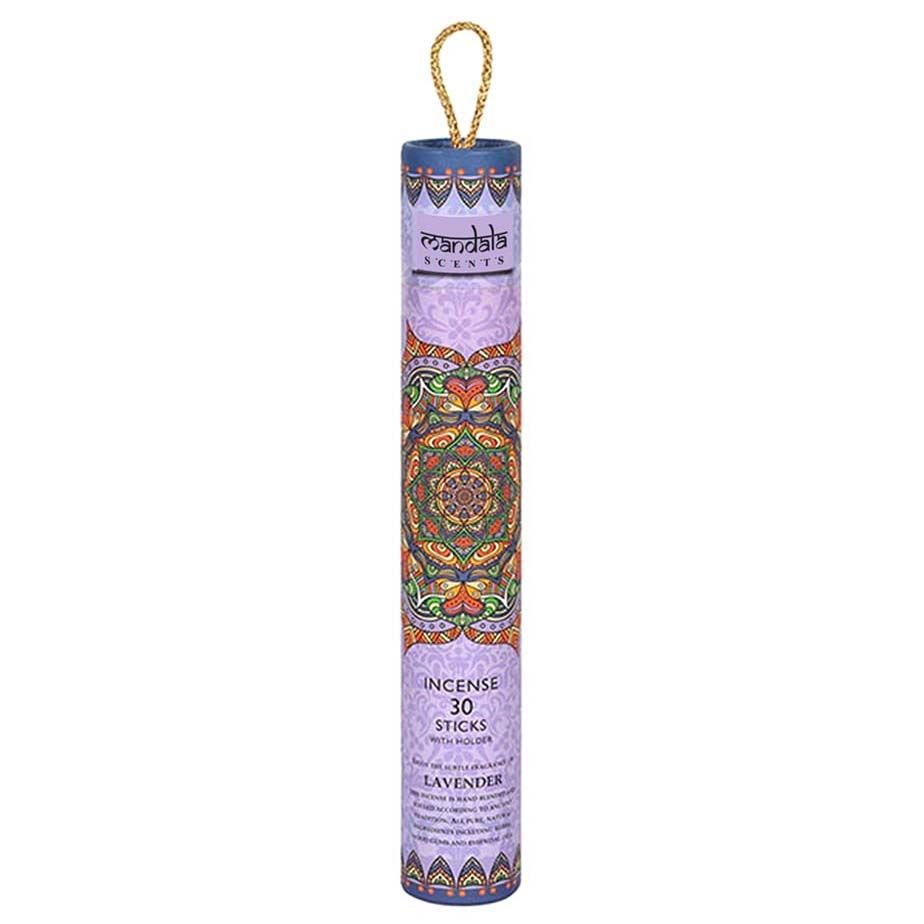 Mandala Incense Sticks with Holder - Lavender (30 Sticks), SKU PG-14860-L, UPC 700317036067