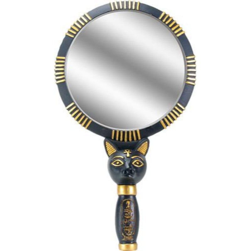 9.25&quot; Bastet hand Mirror, SKU PG-Y9051, UPC 700317292807