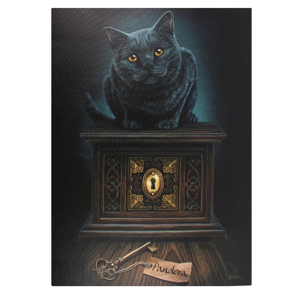 9.8&quot; Lisa Parker Canvas Print - Pandora&#39;s Box Cat, SKU PG-14277, UPC 700317299547