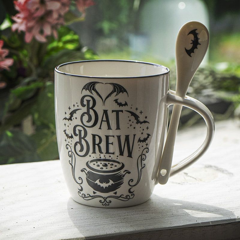 13 oz Ceramic Mug and Spoon Set - Bat Brew, SKU PG-14506, UPC 700317027874