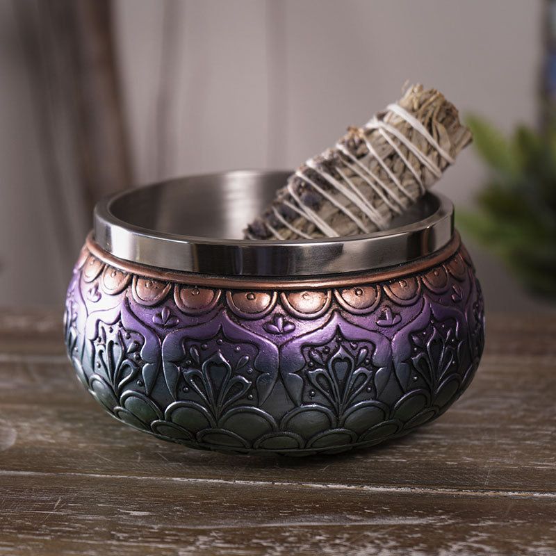 5.5&quot; Mandala Smudge Bowl, SKU PG-14960, UPC 700317076537
