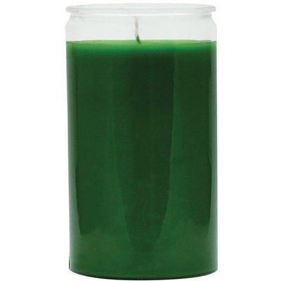 2 Day Plain Glass Candle - Green, SKU WP-551-05, UPC 700317249337