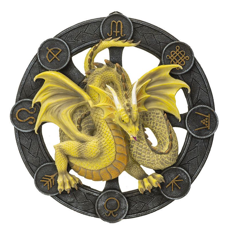 10.75 Anne Stokes Wall Plaque - Mabon Dragon, SKU PG-15232, UPC 700317123514