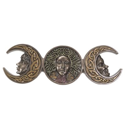 12.25&quot; Triple Moon Goddess Plaque, SKU PG-14607, UPC 700317030638