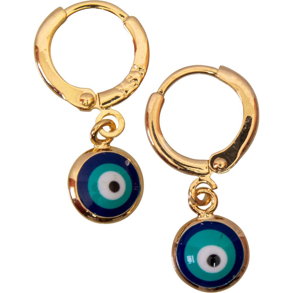Copper Evil Eye Protection Earrings - Blue, SKU KH-99435, UPC 700317066415