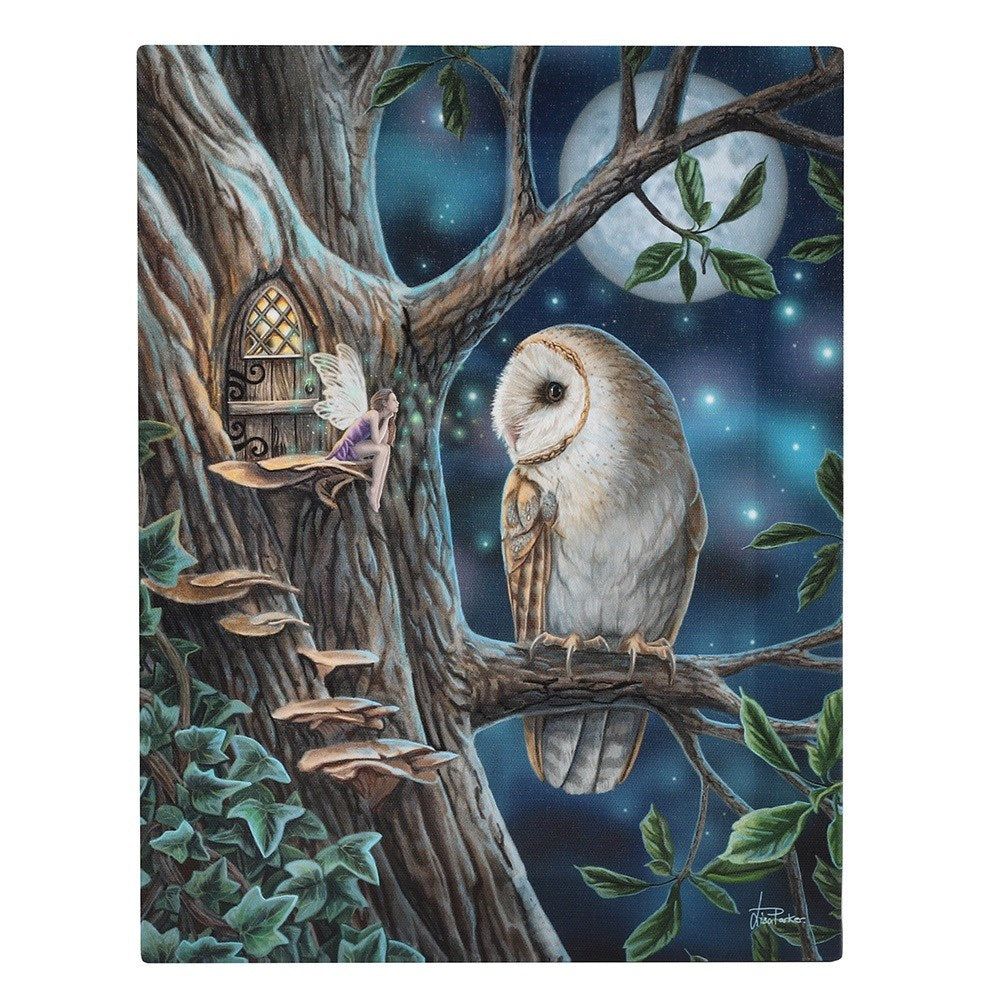 9.8&quot; Lisa Parker Canvas Print - Fairy Tales Owl, SKU PG-14280, UPC 700317299554