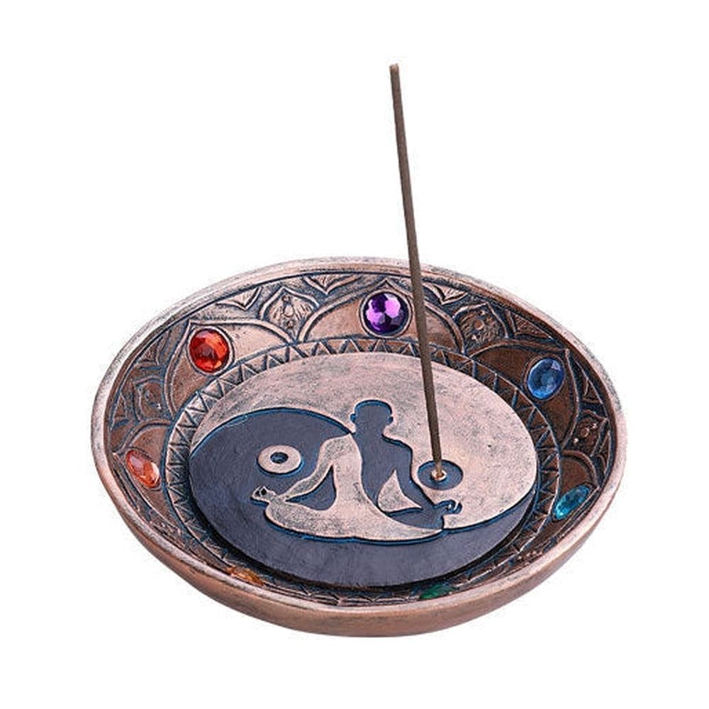 5&quot; Chakra Yin Yang Stick Incense Burner, SKU PG-13280, UPC 700317047322