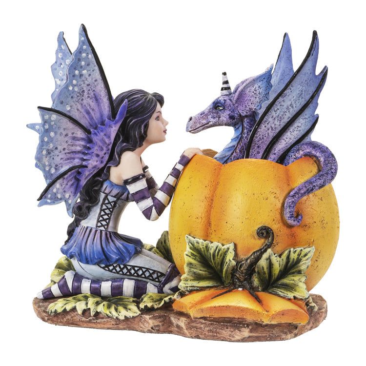5.7&quot; Amy Brown Fairy Statue - Halloween Hide and Seek Dragon, SKU PG-14927, UPC 700317070818