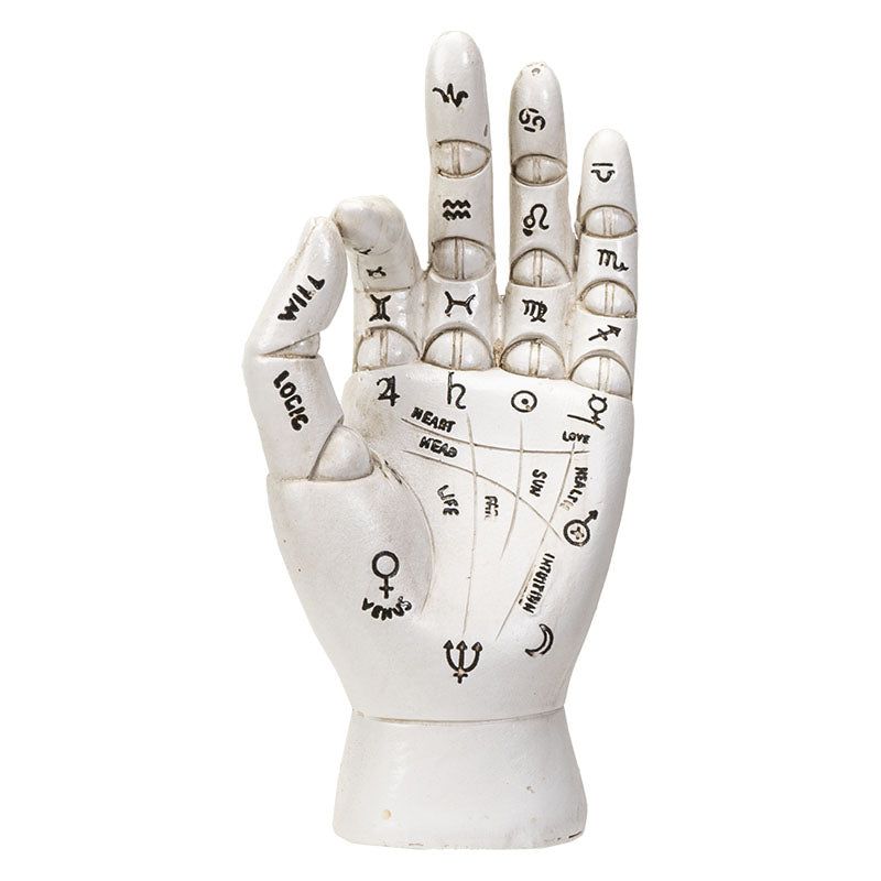 6&quot; Palmistry Hand Statue, SKU PG-14382, UPC 700317109228