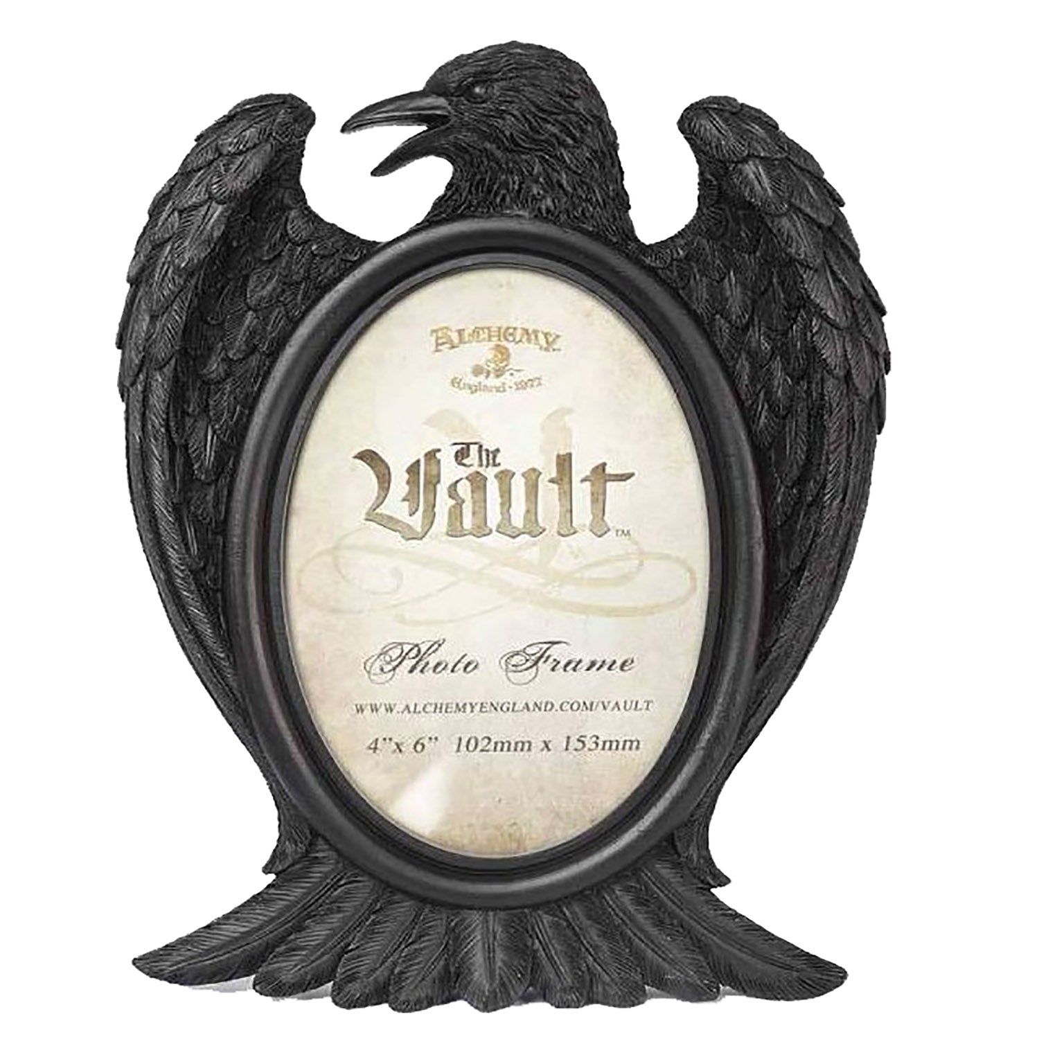 4&quot; x 6&quot; Black Raven Photo Frame, SKU PG-15038, UPC 700317052685