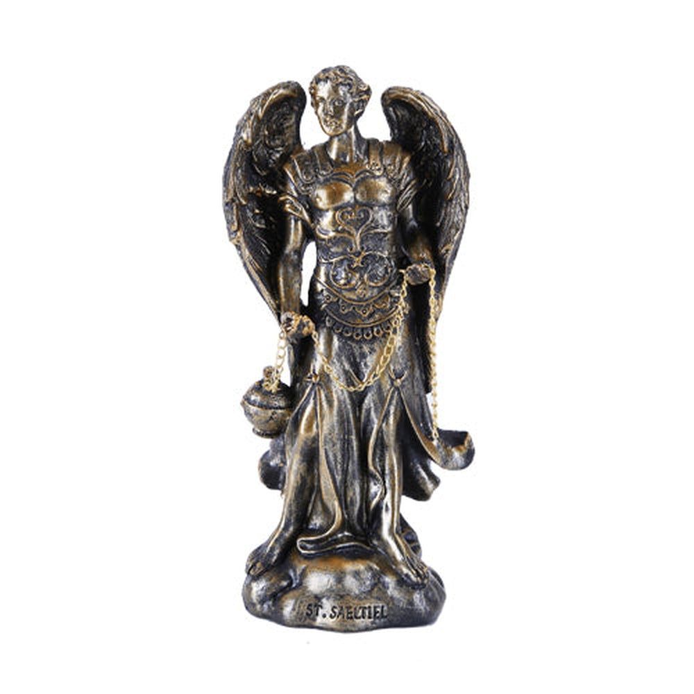4.75&quot; Archangel Statue - Sealtiel (Bronze), SKU PG-11190, UPC 700317109808