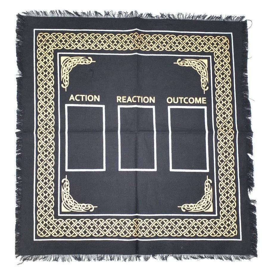 18&quot; Satin Altar Cloth - Tarot Card Spread, SKU TC-01, UPC 700317021704