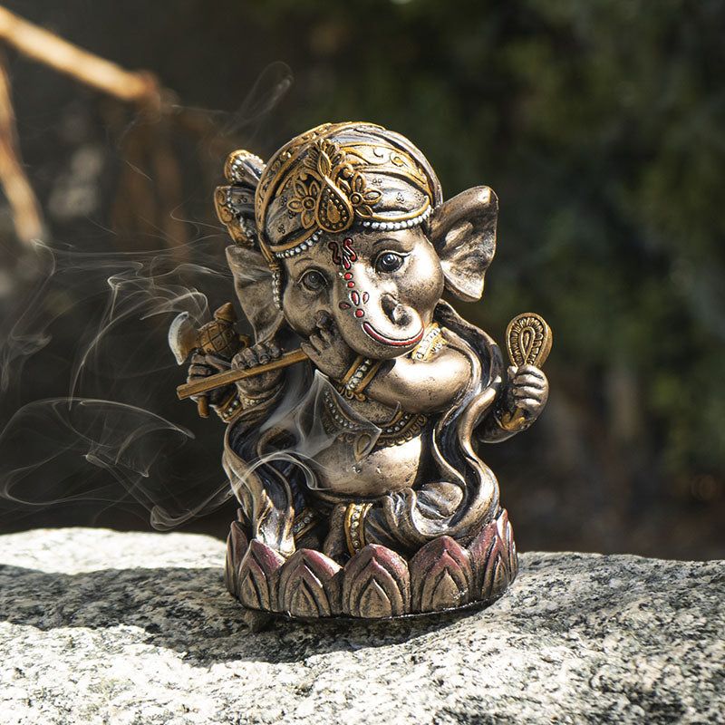 5&quot; Ganesha Backflow Incense Burner, SKU PG-14936, UPC 700317292715
