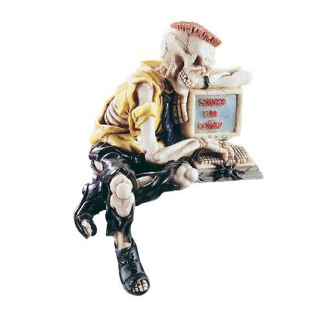 Skeleton Statue - Surf Too Long Computer Sitter, SKU PG-5222, UPC 700317052388