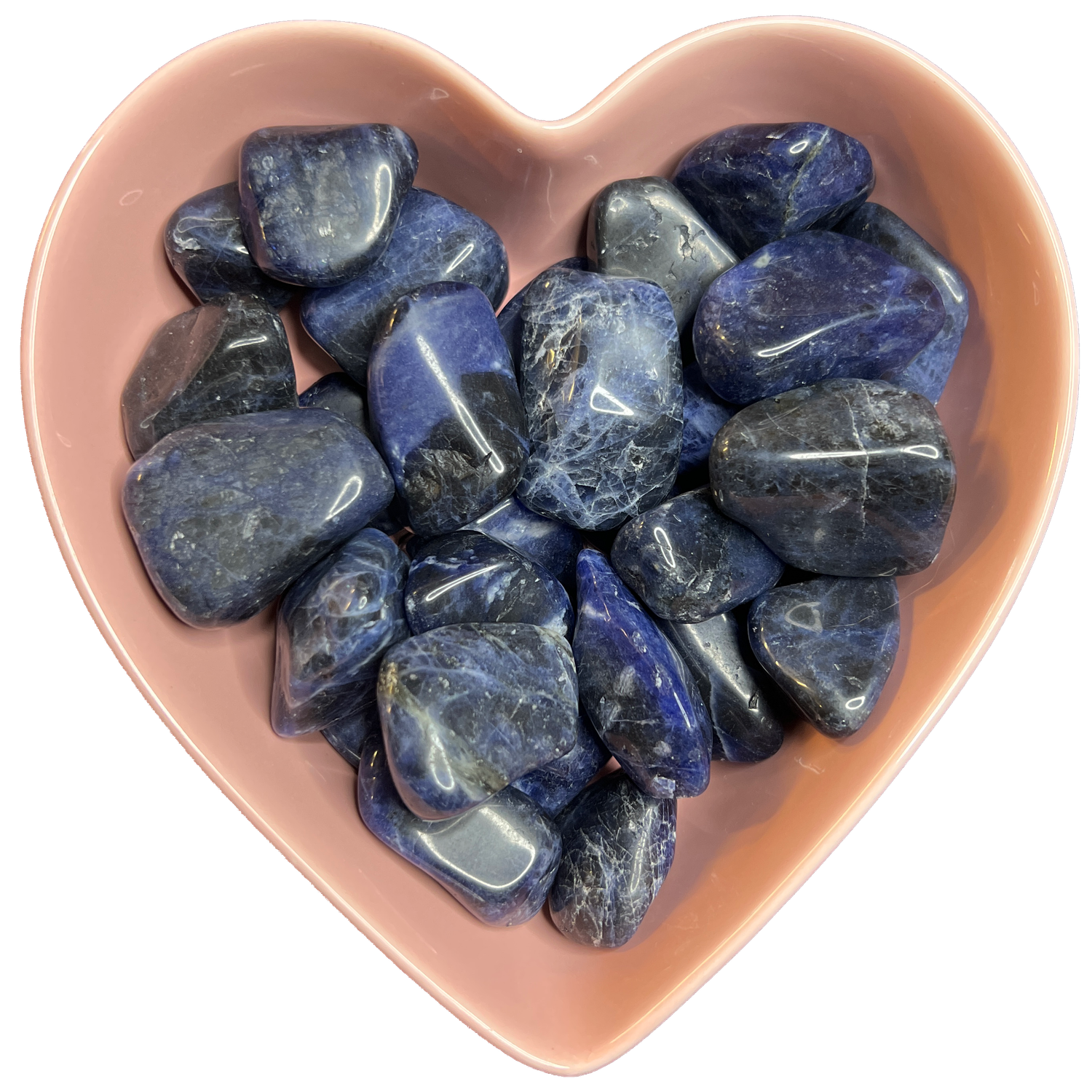 Sodalite Diamond Tumbled Stone Natural Gemstone - One Stone, SKU TR-26, UPC 6016001510541