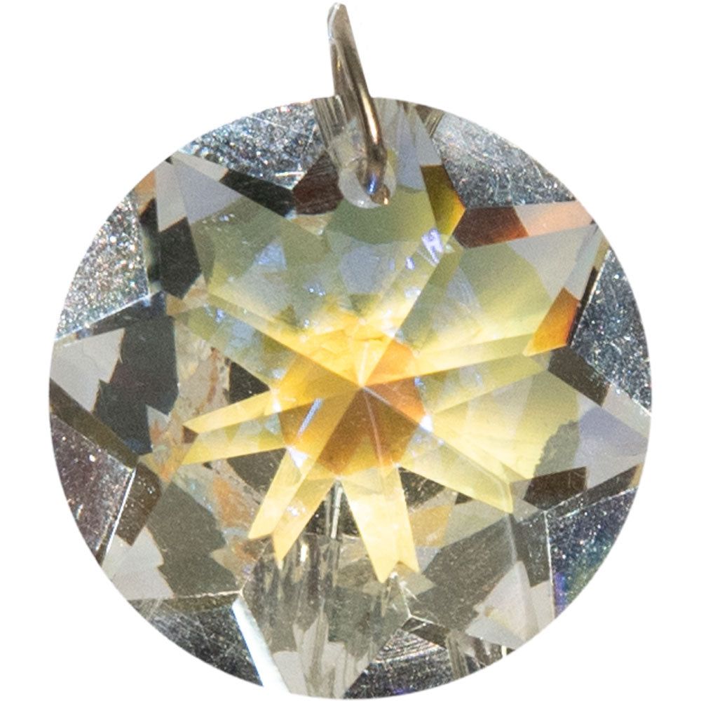 22 mm Prism Crystal - Faceted Disc AB, SKU KH-62708, UPC 700317245834
