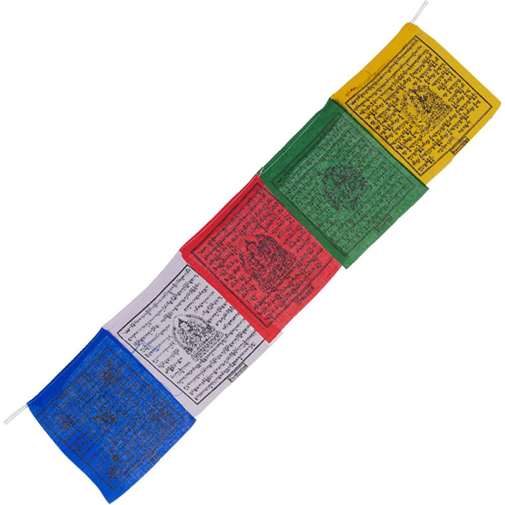 44&quot; Tibetan Prayer Flags - 10 Flaps Traditional, SKU KH-57401-D5, UPC 700317117643
