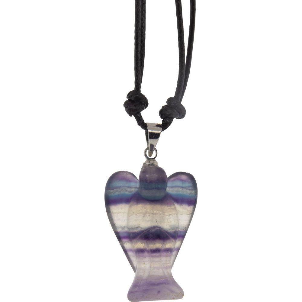 Gemstone Angel Necklace - Fluorite, SKU KH-98842, UPC 700317248651