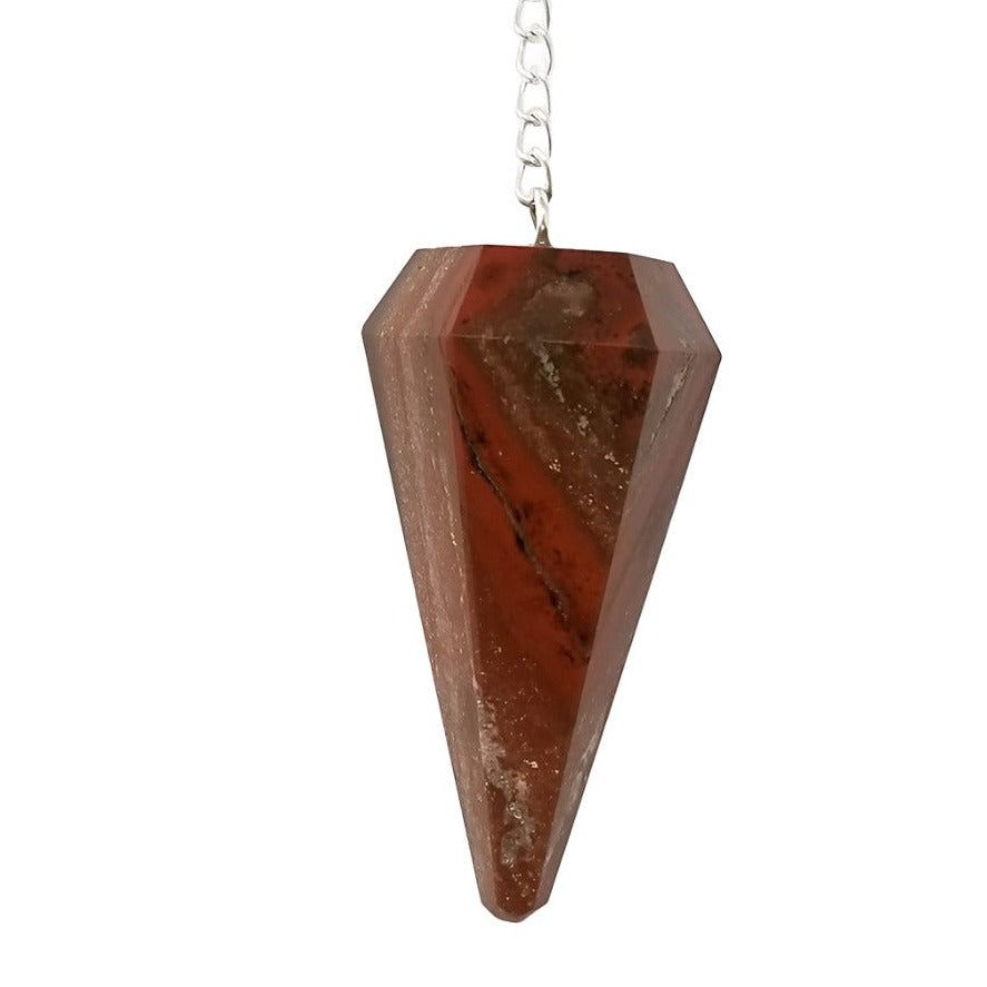 6-Sided Pendulum - Red Jasper, SKU PEND-29, UPC 6016000766727