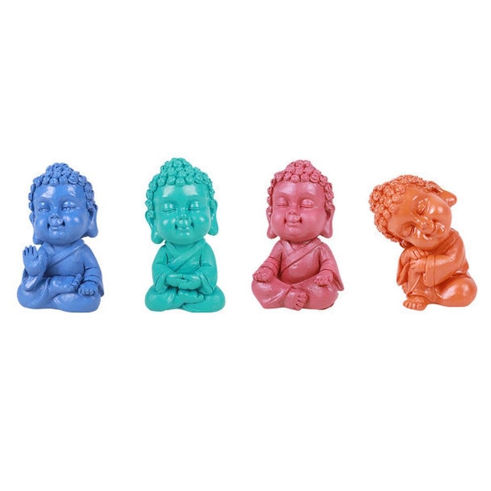 2&quot; Colorful Little Buddha Statue (Set of 4), SKU PG-13695, UPC 700317252801
