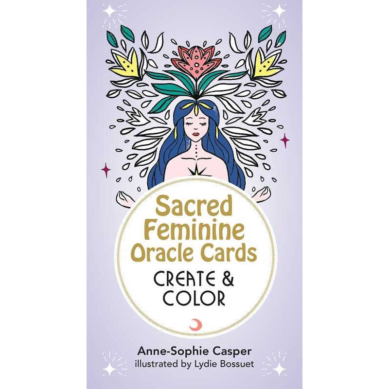 Sacred Feminine Oracle Cards: Create and Color by Anne-Sophie Casper, Lydie Bossuet, SKU BB-165, UP…