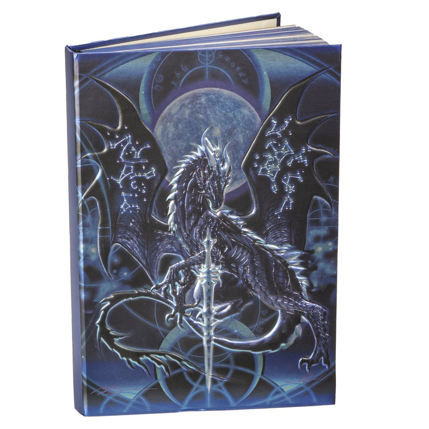 5&quot; x 7&quot; Hardcover Journal - Night Blade Dragon, SKU PG-15237, UPC 700317118268