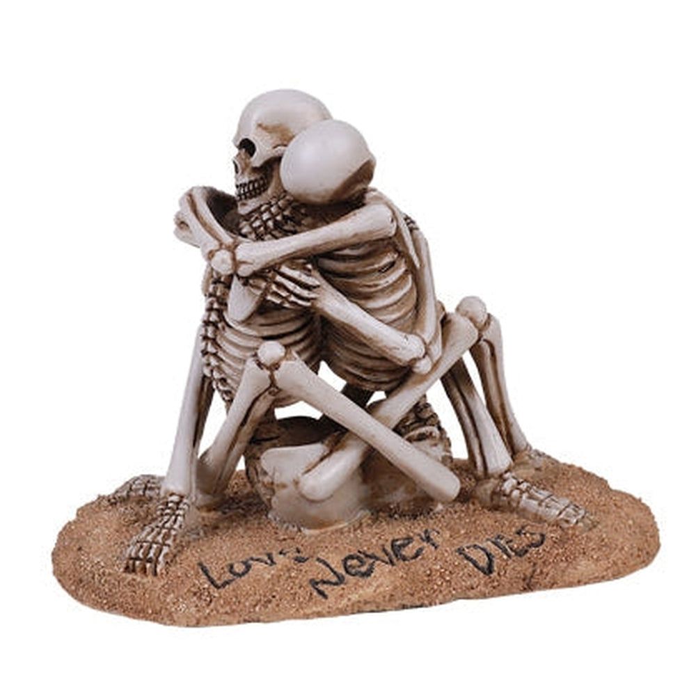 6&quot; Skeleton Statue - Love Never Dies Embracing Couple, SKU PG-13562, UPC 700317052234