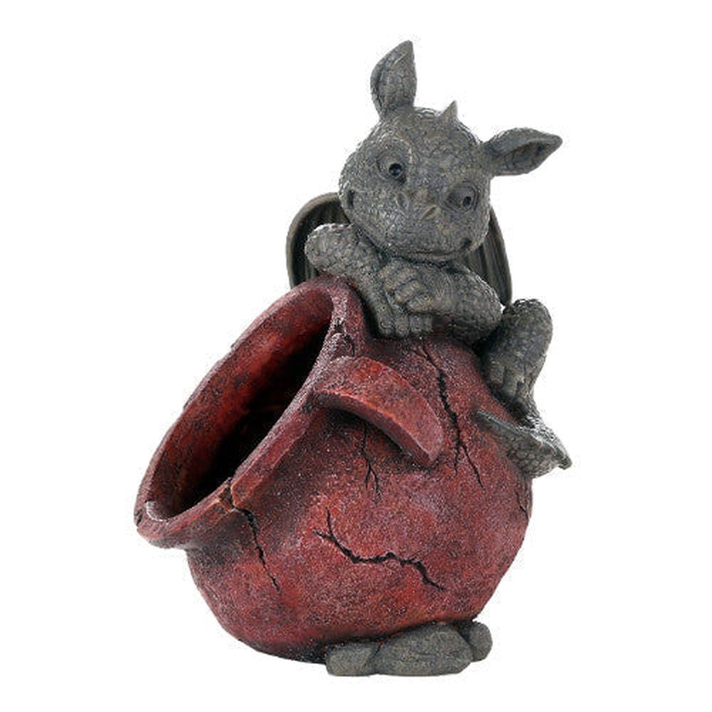 10&quot; Playful Garden Dragon Planter, SKU PG-11884, UPC 700317023623