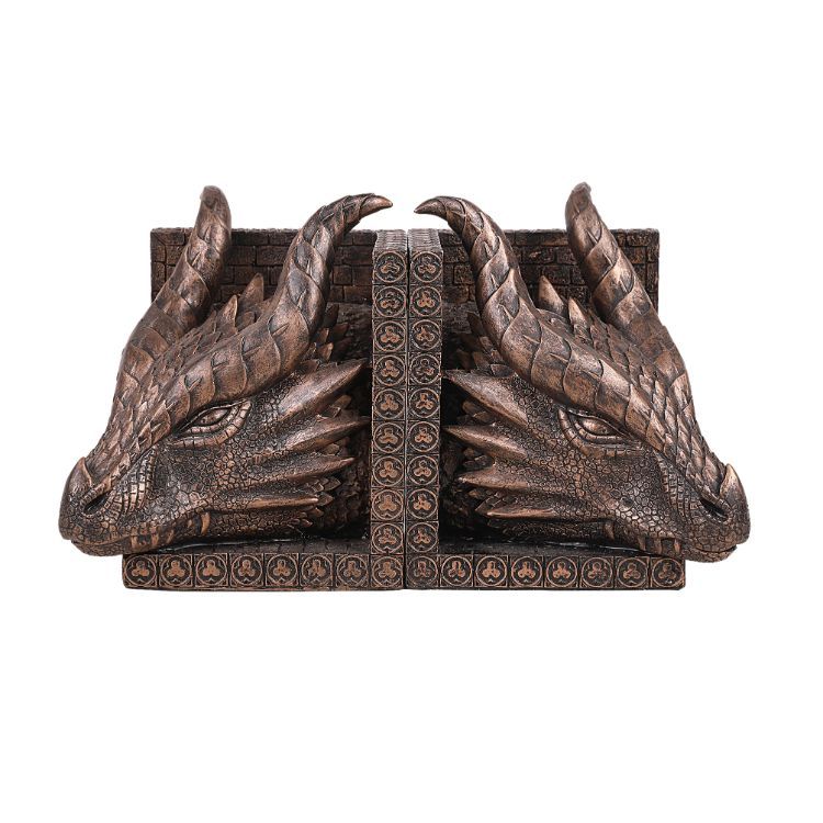 6.5&quot; Dragon Head Renaissance Resin Bookends (Pair), SKU PG-13518, UPC 700317023418
